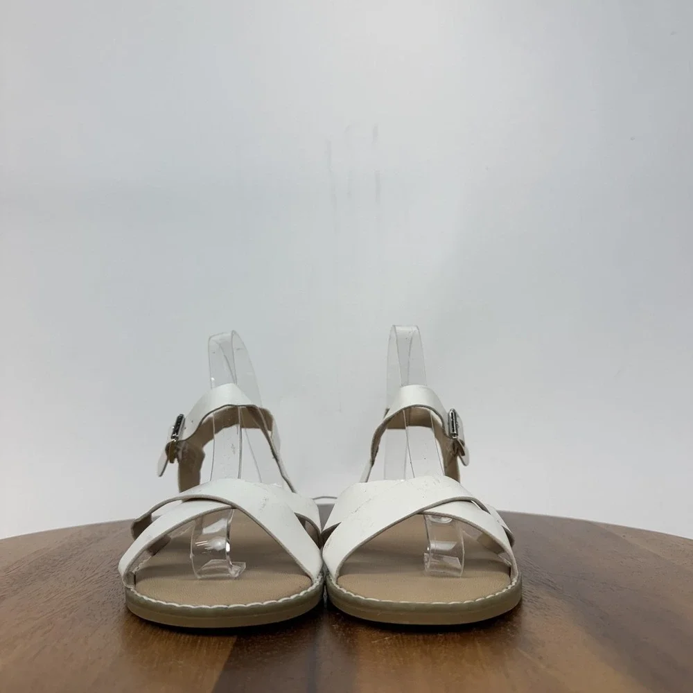 New Girls Big Kids Tucker + Tate Tarya White Strappy Adjustable Sandals Size 5 Y - Picture 2 of 8